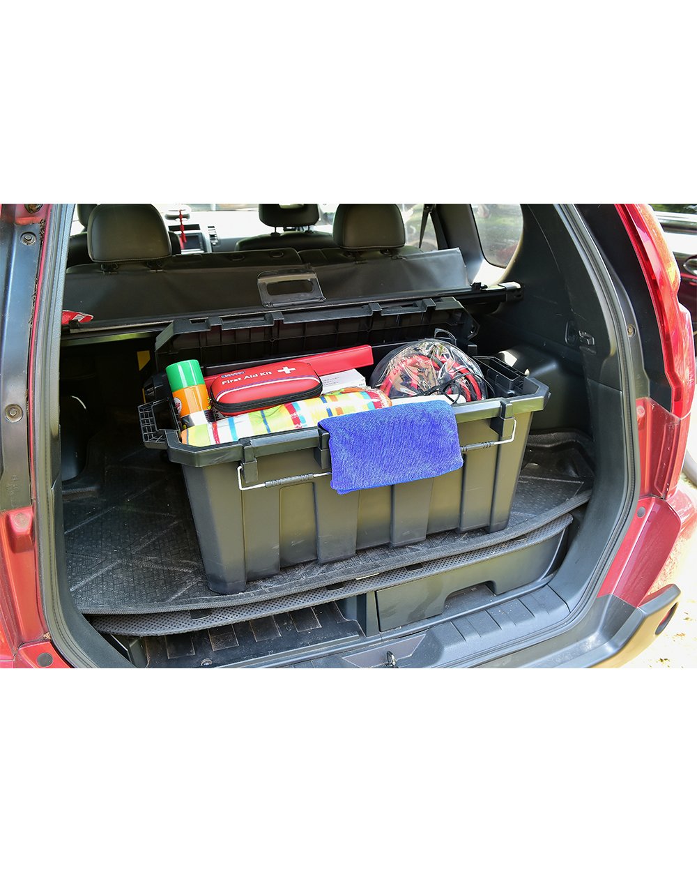 Tactix 135L Heavy Duty Storage Box 85 x 61 x 45 cm Black