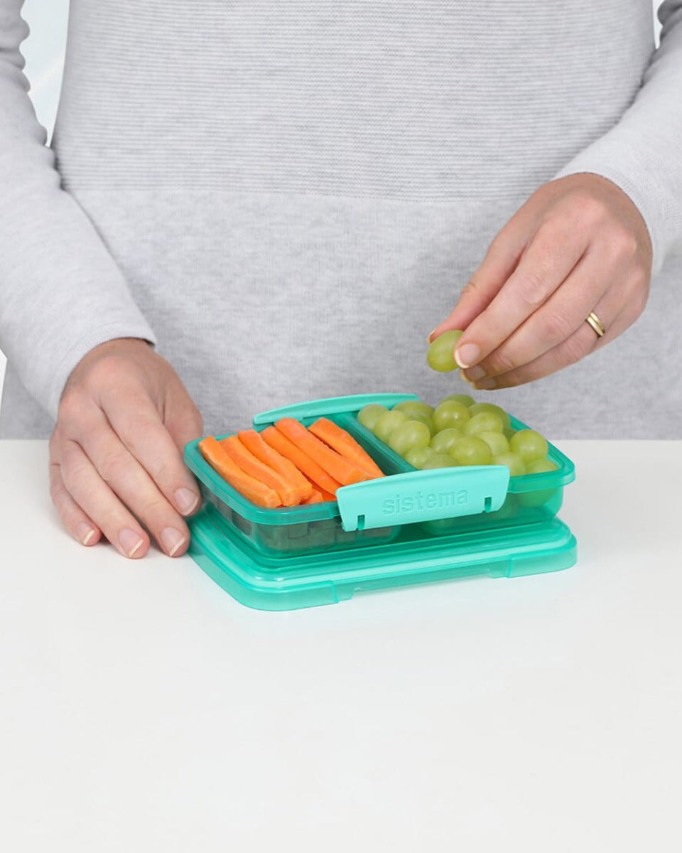 Sistema Small Split Lunch 350ml Teal