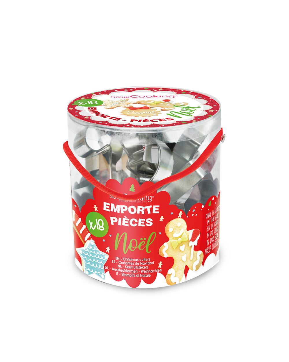 Scrapcooking Bucket of 18 Christmas Themed Cookie Cutters