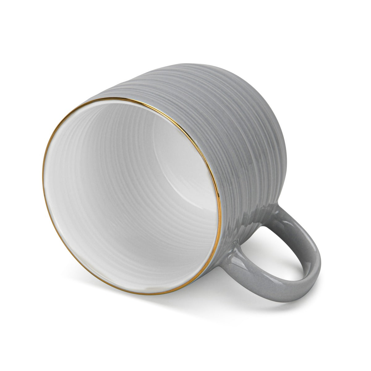 Fissman 2 Pieces Mugs Firmina Gray 350Ml New Bone China