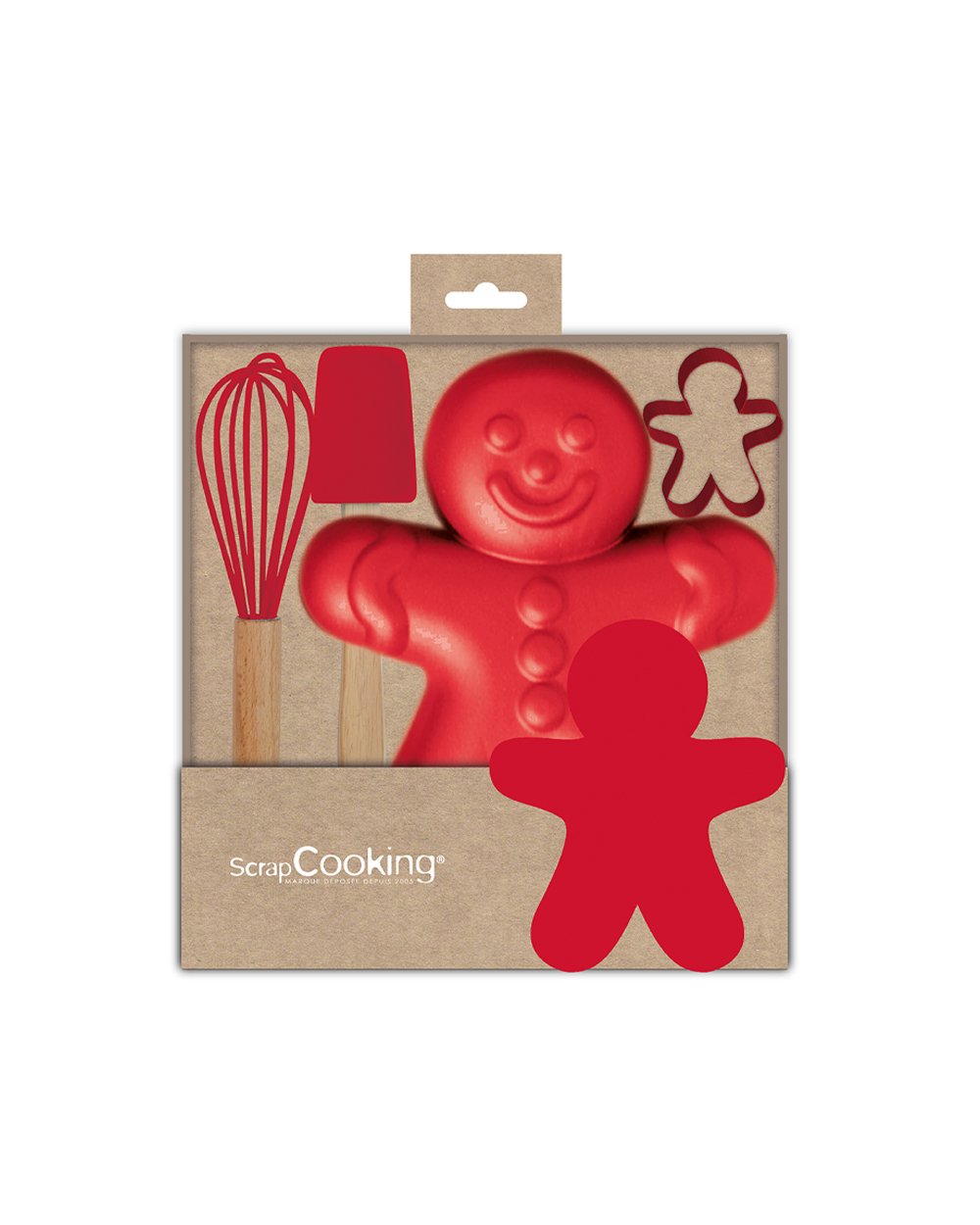 Scrapcooking Box 4 Utensils Gingerbread Man