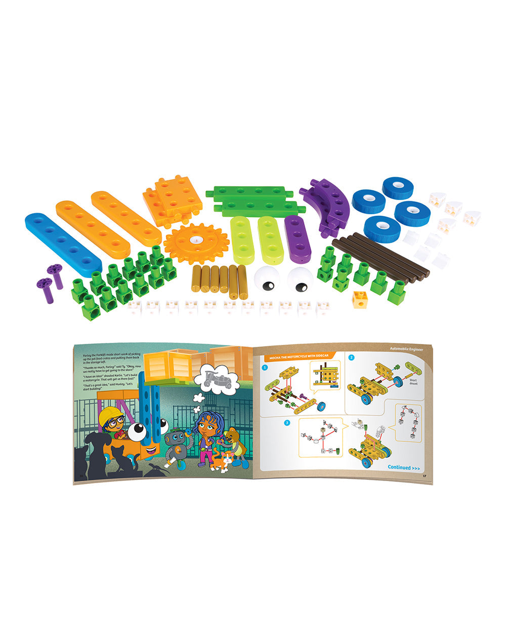 Thames & Kosmos Automobile Engineer Kit with Story Book
