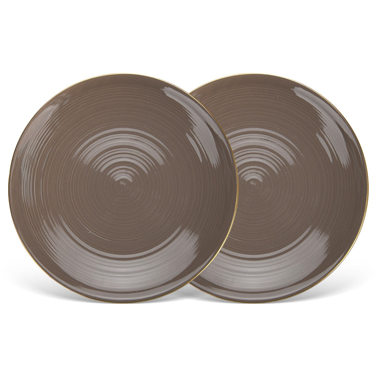 Fissman 2 Pieces Plates Firmina Brown 26Cm New Bone China