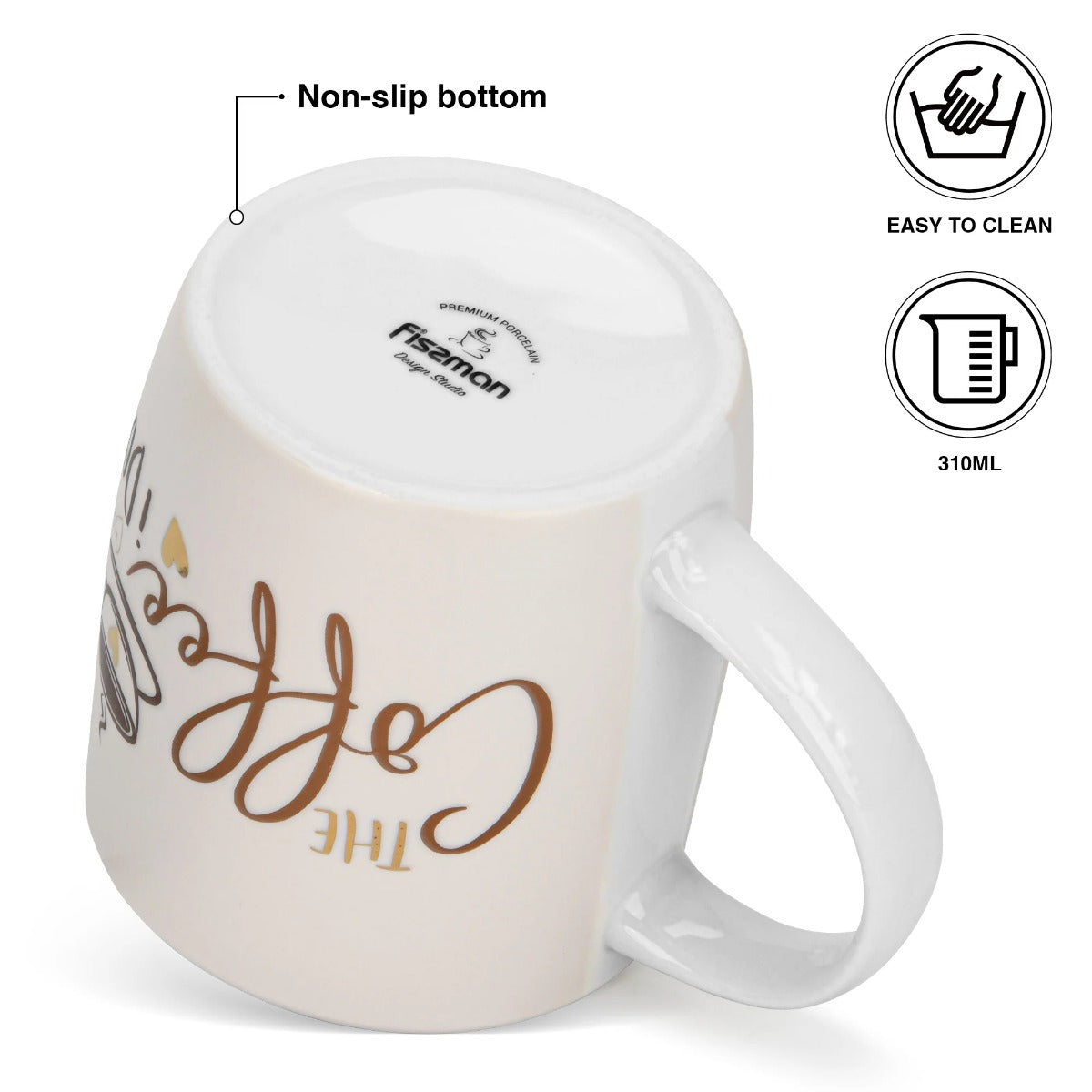 Fissman Set Of 2 Mugs 310 ML The Coffee I Do