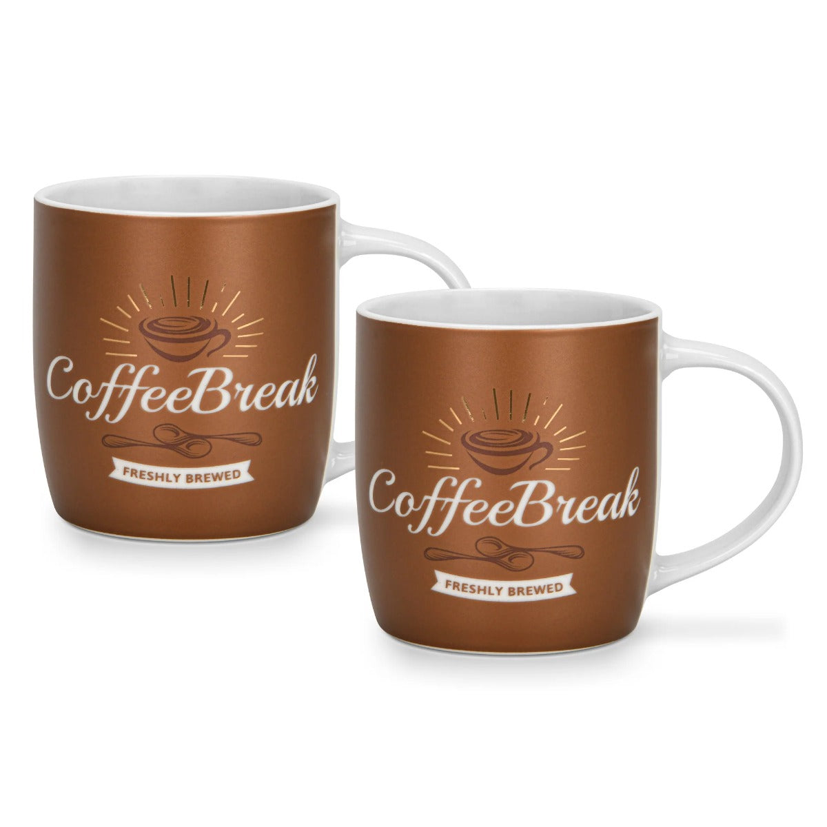 Fissman 2 Piece Mugs 310ML Coffee Break