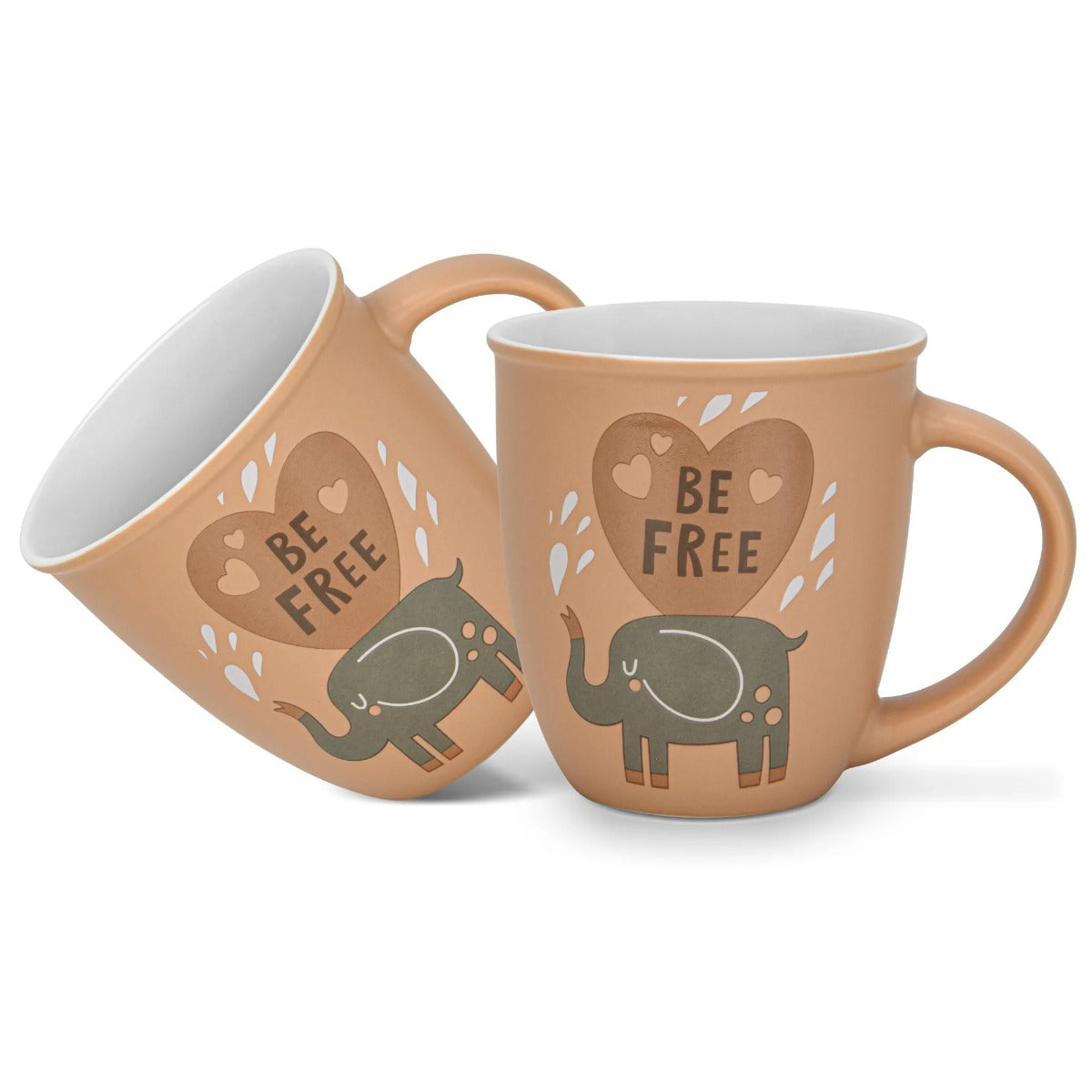 Fissman 2 Piece Mugs 380ML Be Free