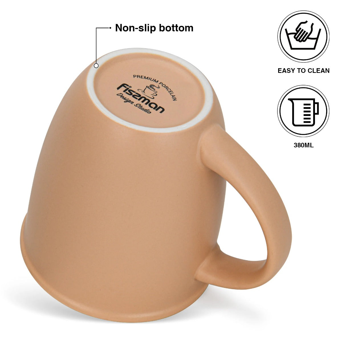 Fissman 2 Piece Mugs 380ML Be Free
