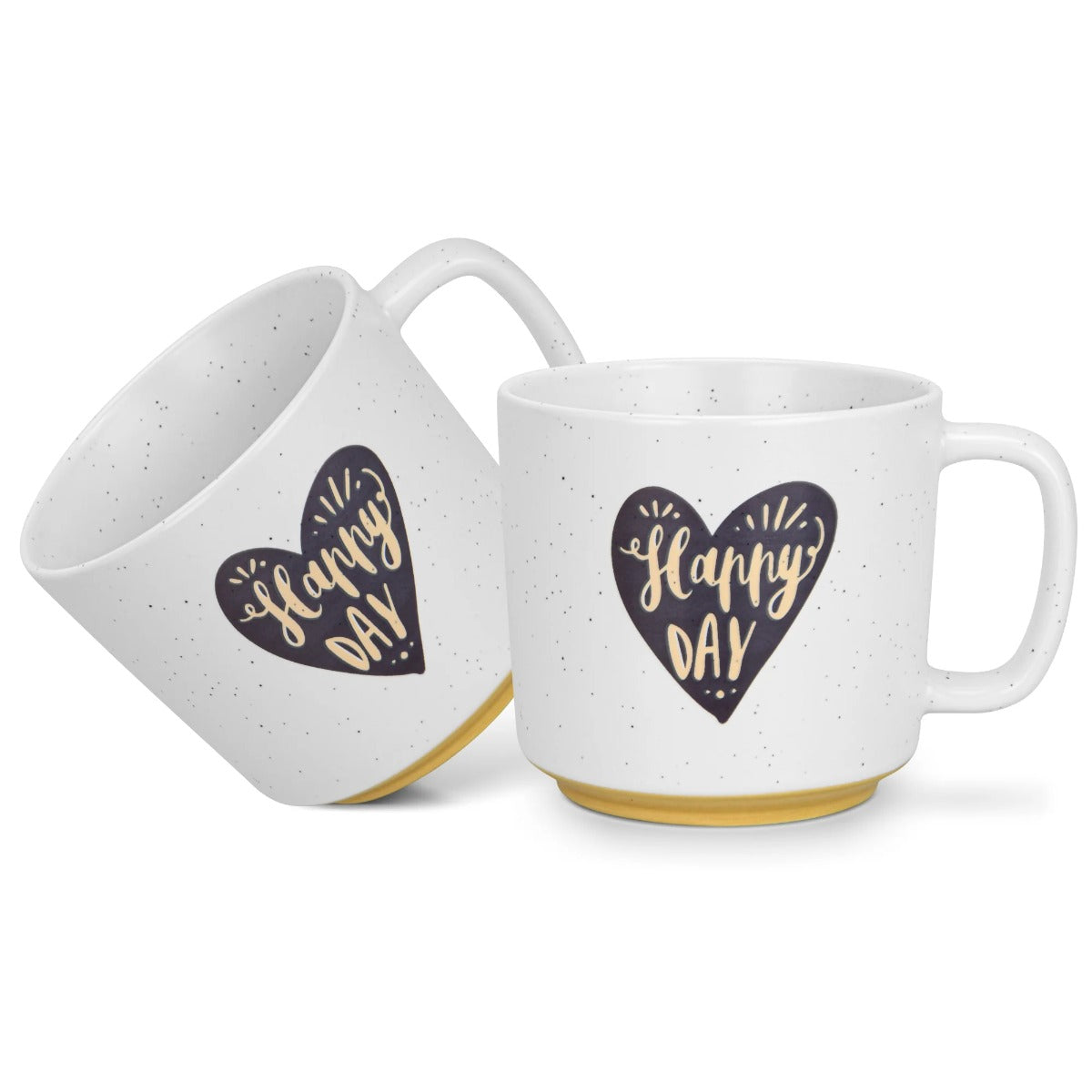Fissman 2 Piece Mugs 490ML Happy Day With Heart