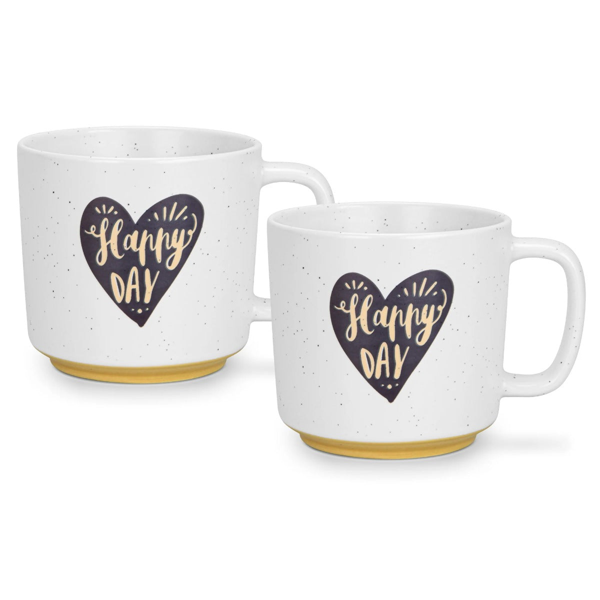 Fissman 2 Piece Mugs 490ML Happy Day With Heart