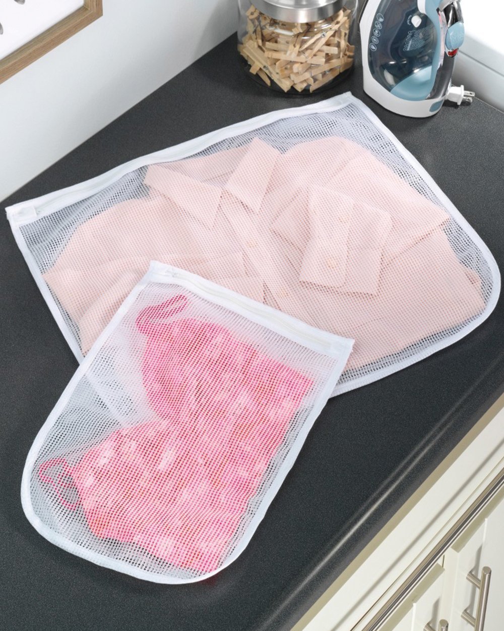 Whitmor Mesh Wash Bag Small Set Of 2