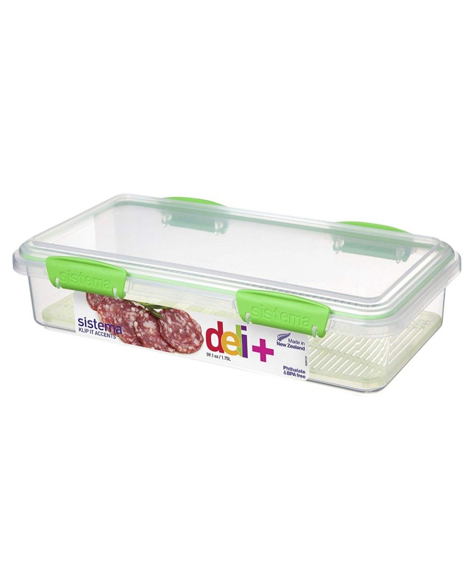 Sistema 1.75L Deli Storer Plus Accents Green Clip