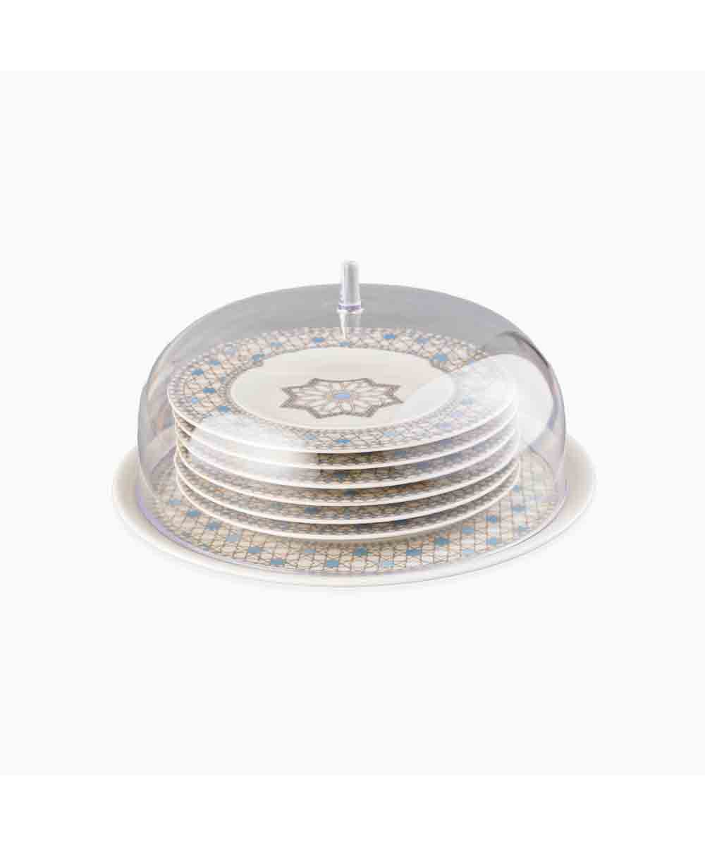 Rosa Arabesque Cake Set of 8 Pieces with Acrylic Cover
