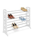 Resin Whitmor 20 Pair Floor Shoe Rack White Stand