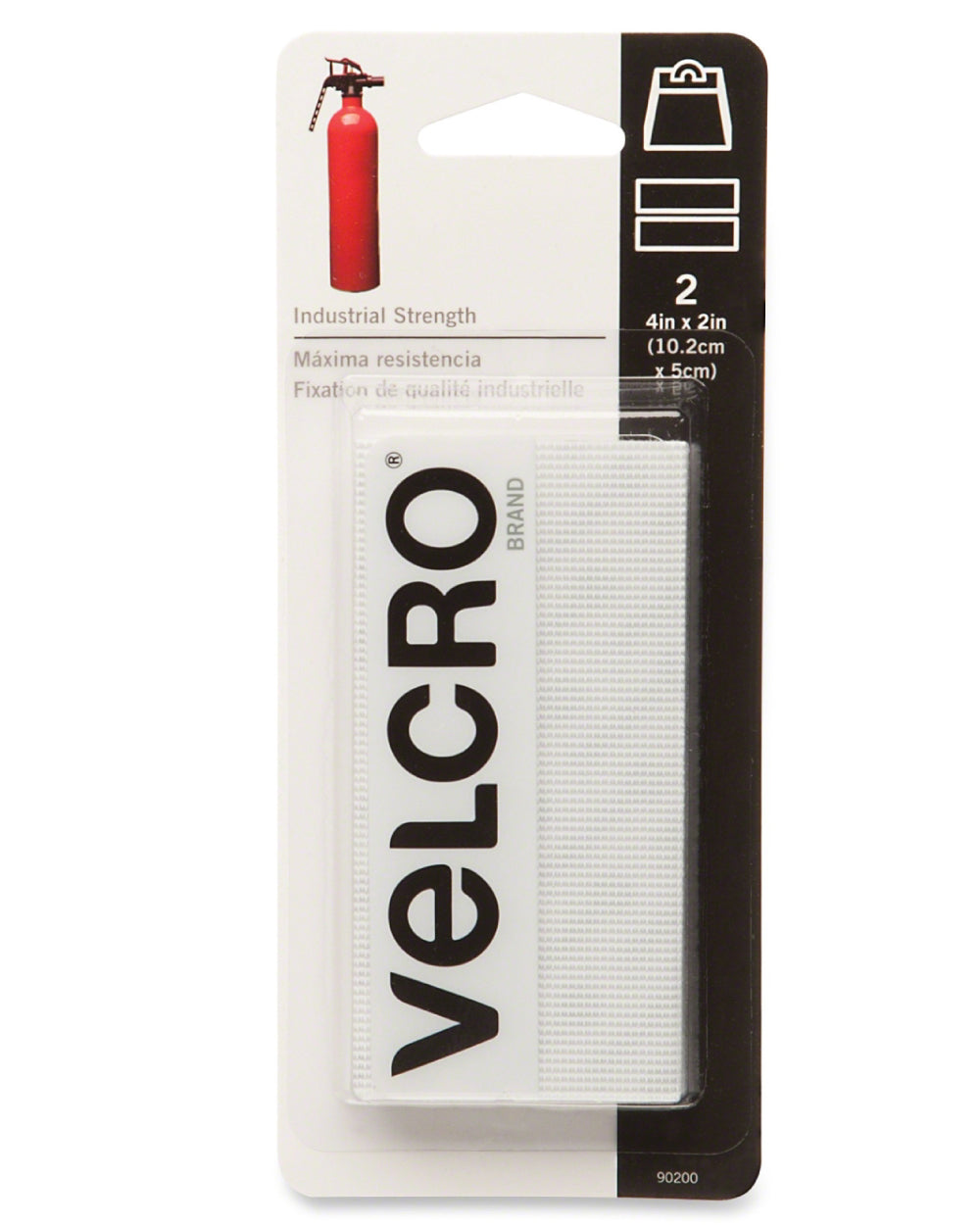 Velcro 2Pack 2X4 Inches White Strip