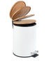 Wenko Pedal Bin Tortona 3 Litres EasyClean White Matte
