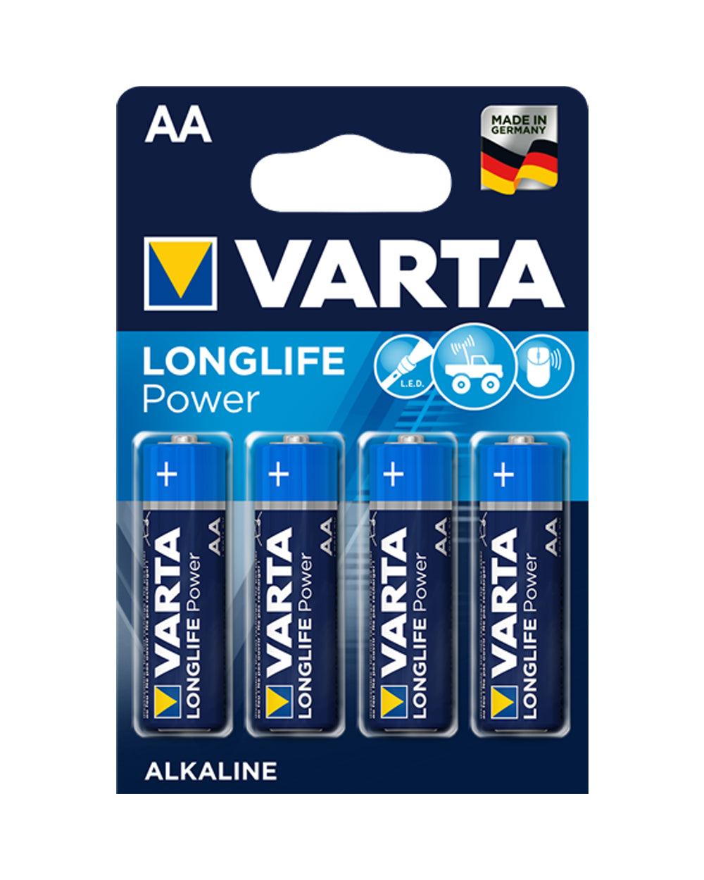 VARTA Longlife Power Pack of 4 AA Batteries