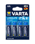 VARTA Longlife Power Pack of 4 AA Batteries
