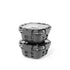 Beola Set Of 2 Glass Food Storage Containers With Silicone Protective Sleeve, 320Ml Lava Gray