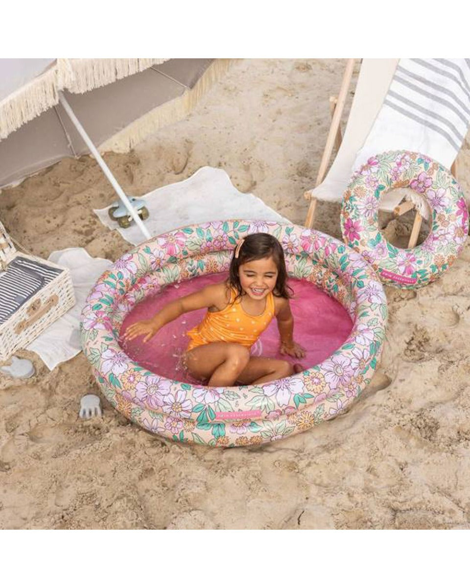 Swim Essentials Pink Blossom Printed Children's Pool 100cm 2 Rings