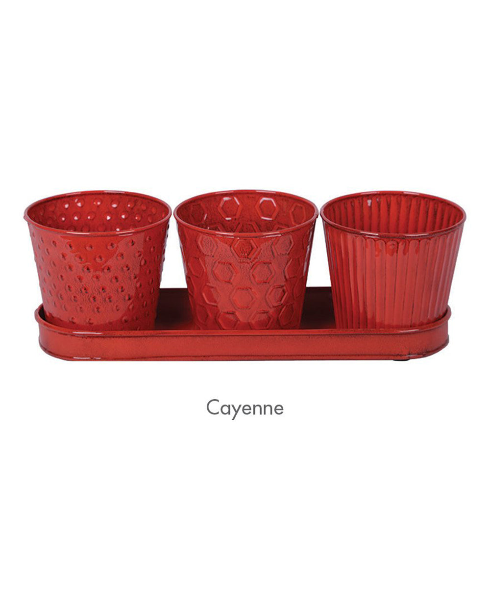 Robert Allen Concord 6 inch Pot with Tray Cayenne