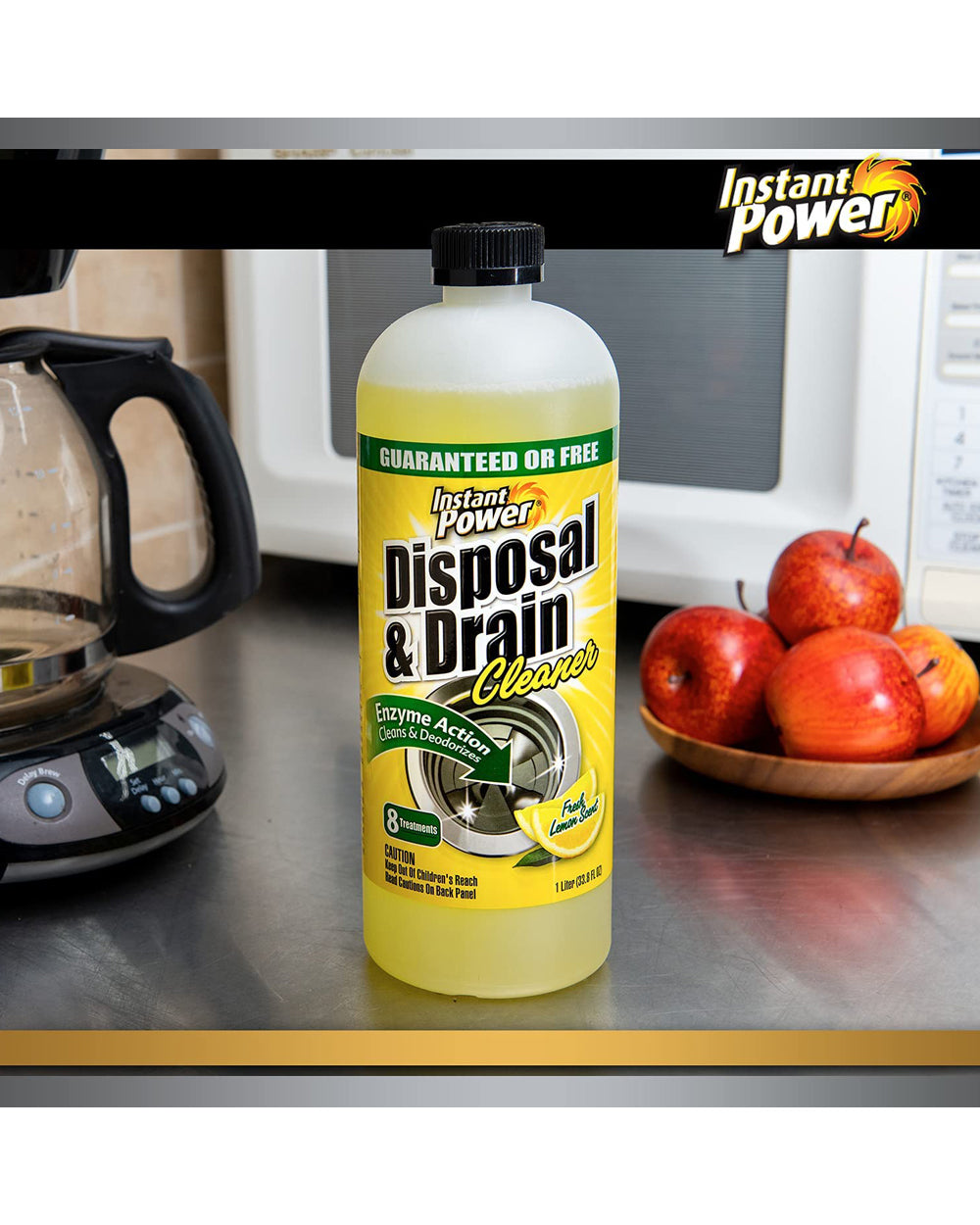 Scotch Instant Power Disposal & Drain Cleaner, Lemon Scent 1 Liter