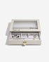 Stackers Classic Ring & Bracelet Drawer with Glass Lid Pebble Oatmeal