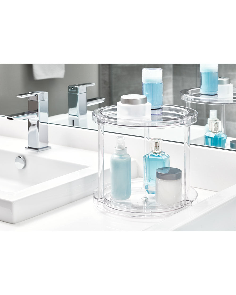 The Home Edit 2 Tier Turntable Clear 9.5 inch