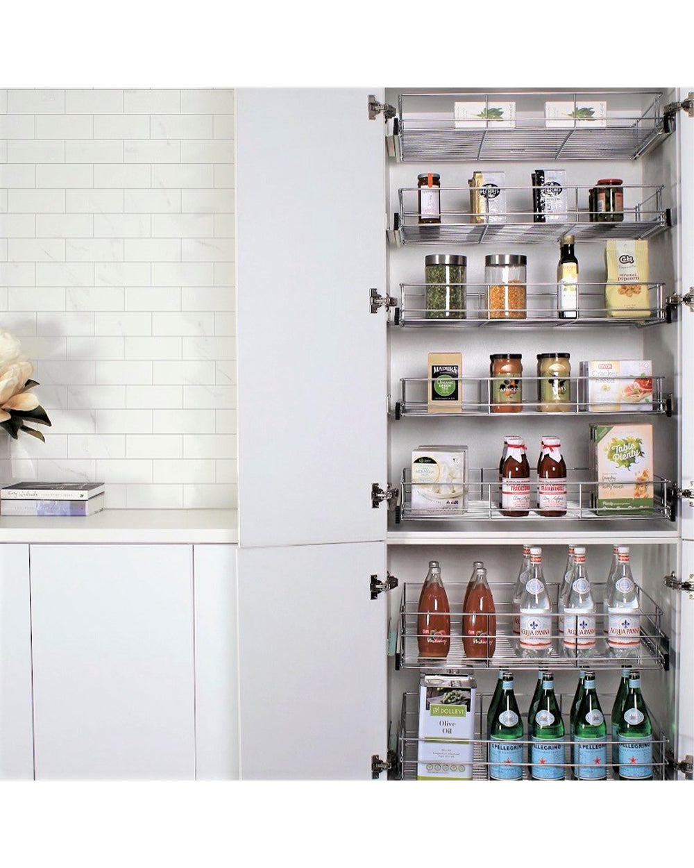 Tansel Pull Out Pantry Drawer -  L 696 x H 100 x W 485 mm