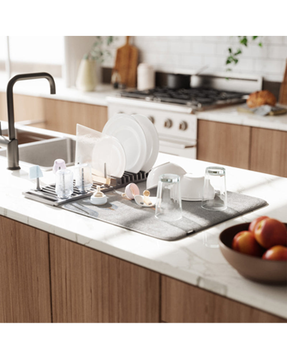 Umbra UDry Peg Drying Rack with Mat Charcoal