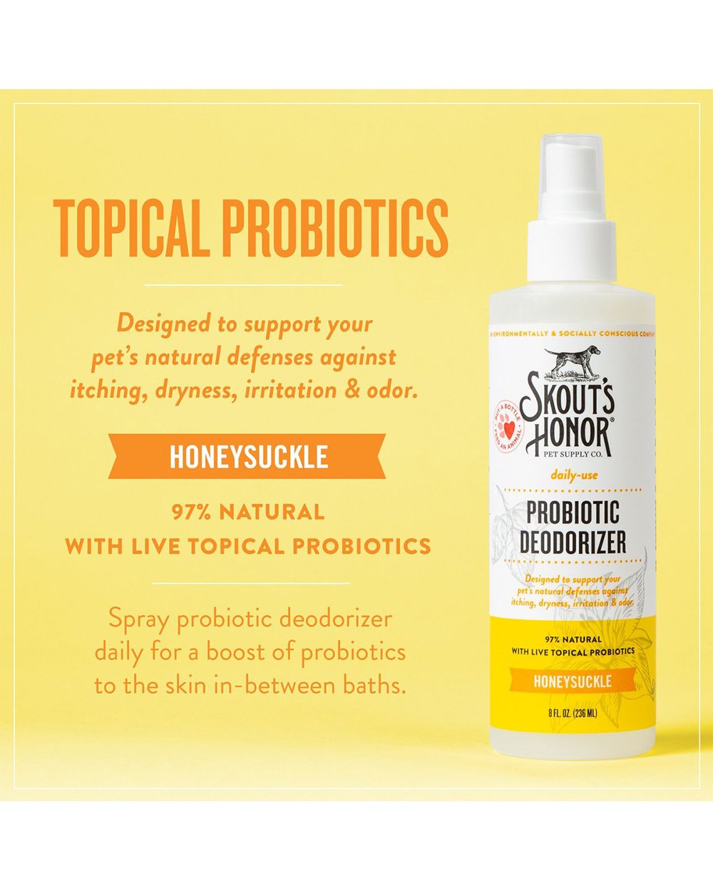 Skouts Honor 30ML Probiotic Daily Use Deodorizer Honeysuckle Grooming