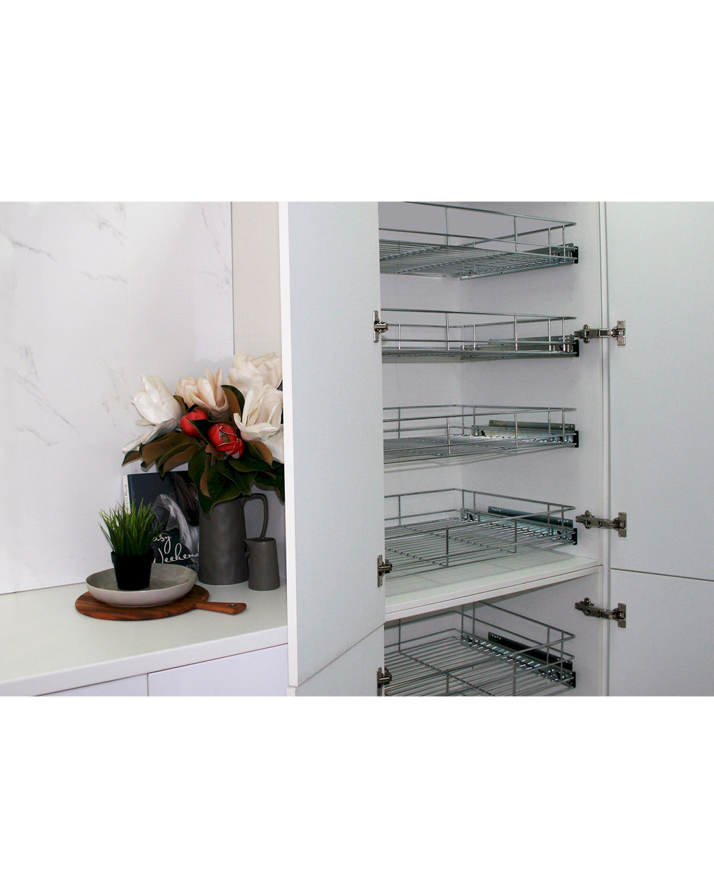 Tansel Pantry Pull Out Drawer with Slides L 196 x H 150 x W 485 mm