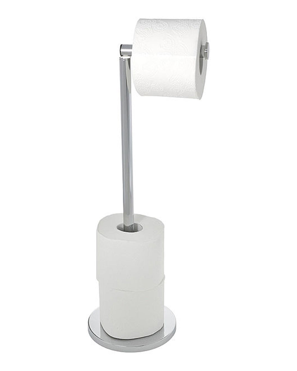Wenko 2 in 1 Freestand Toilet Roll Holder 21 x 17 x 55 cm silver