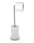 Wenko 2 in 1 Freestand Toilet Roll Holder 21 x 17 x 55 cm silver