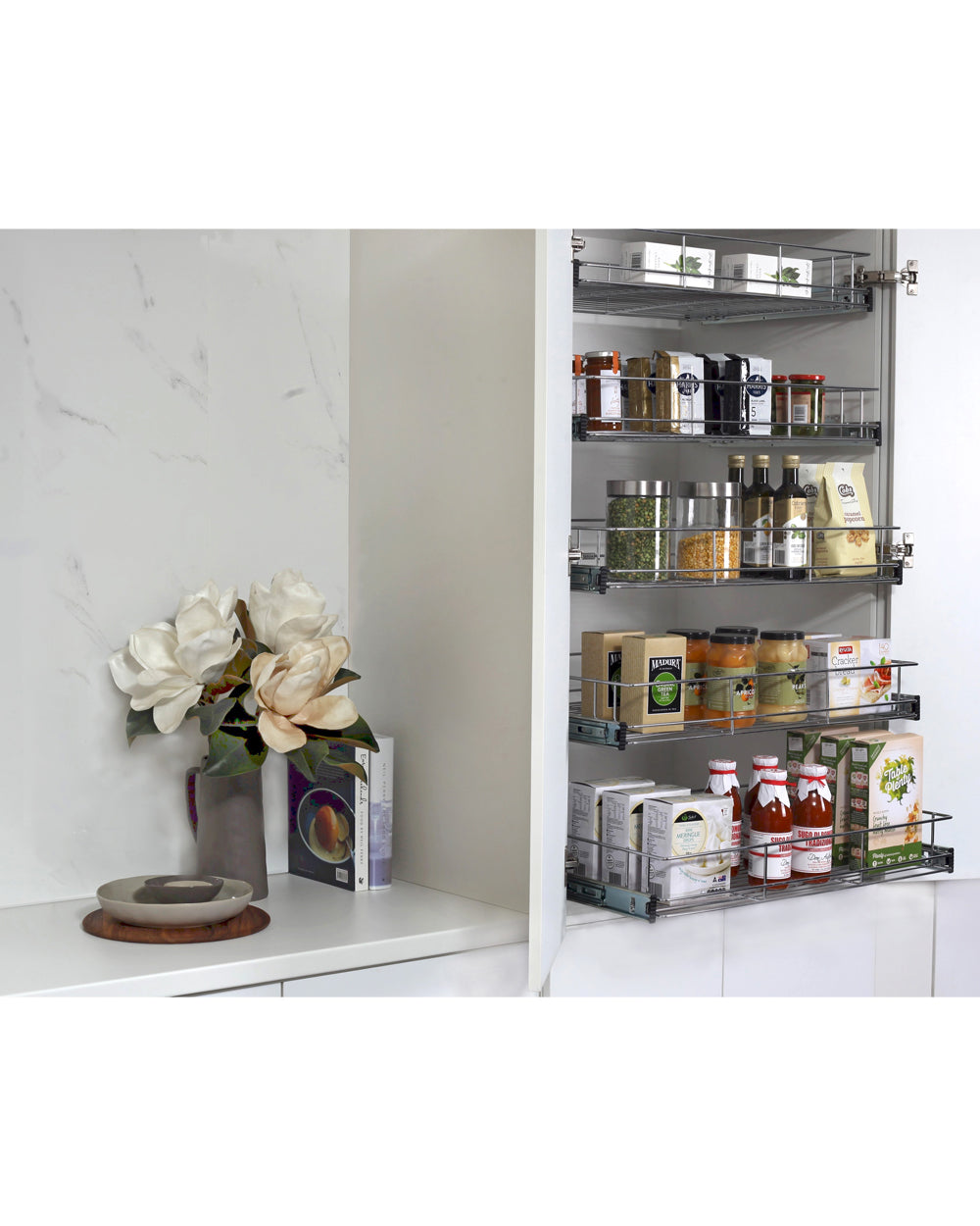 Tansel Pantry Pull Out Drawer with Slides L 596 x H 150 x W 485 mm