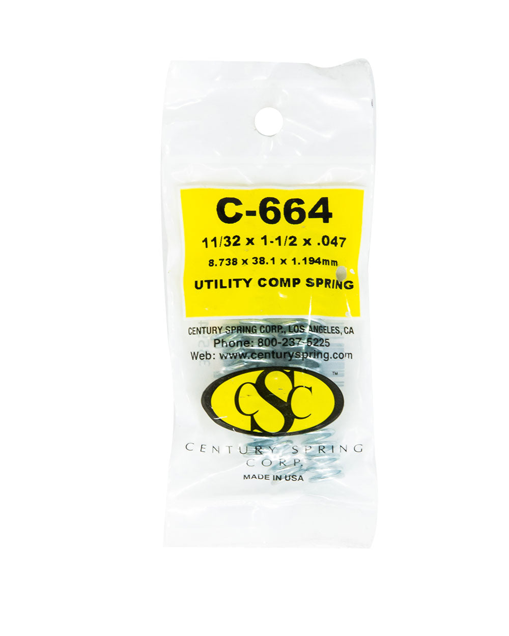 Utility Compression Spring 4 Pack 11/32"x 1-1/2"x .047"