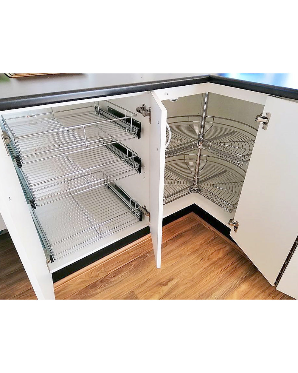 Lazy Susan Corner Cabinet Storage by Tansel  - 720 x 720 x 300 mm
