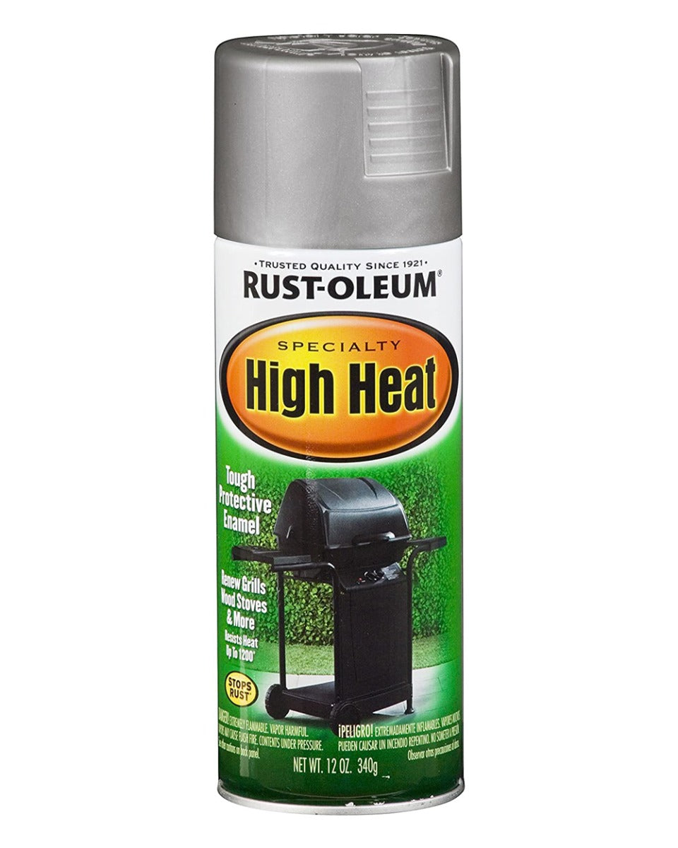 RustOleum High Heat Enamel Spray Silver 12Oz