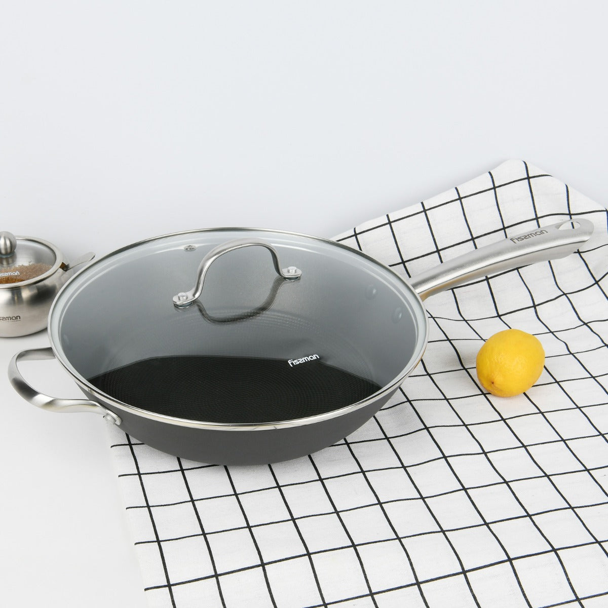 Fissman Wok Pan Melita 30 x 8cm with Glass LID