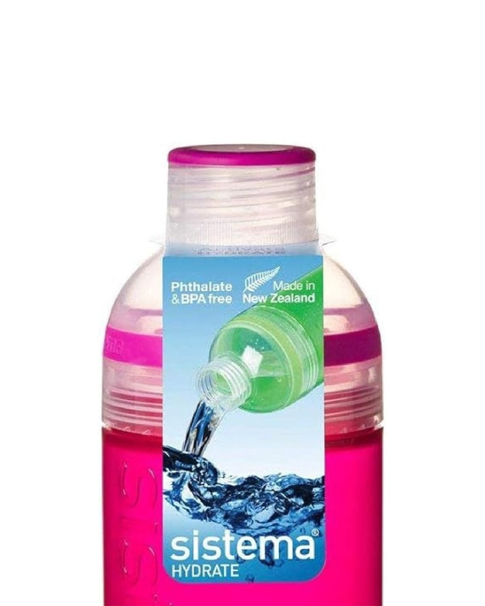 Sistema 480ml Trio Bottle Pink