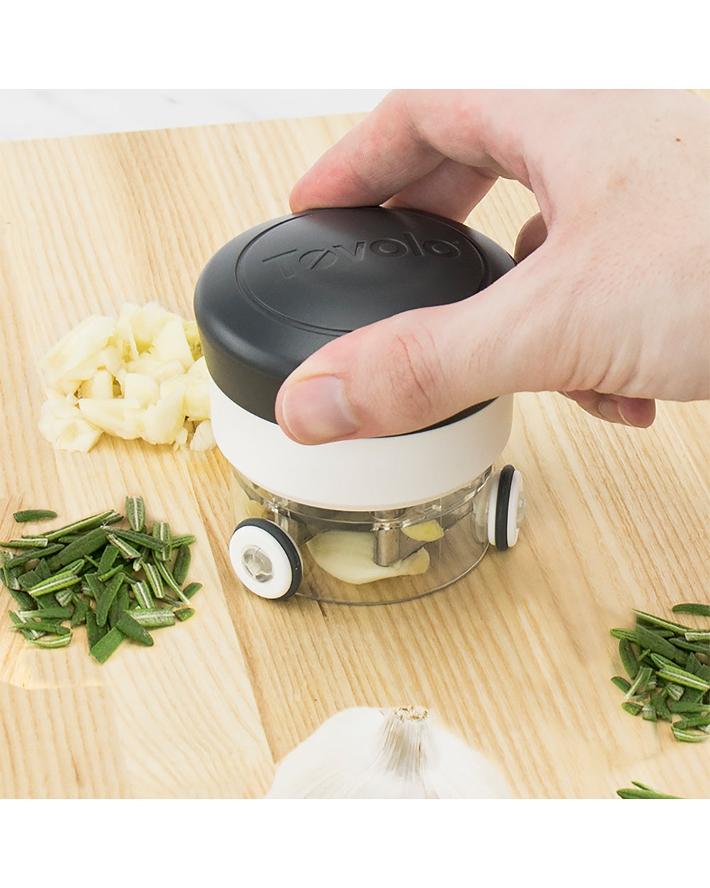 Tovolo Chop & Spin Mini Chopper Charcoal