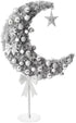 Homesmiths 90cm Ramadan Tree with 60 Lights, 8 Balls & Accessories Silver