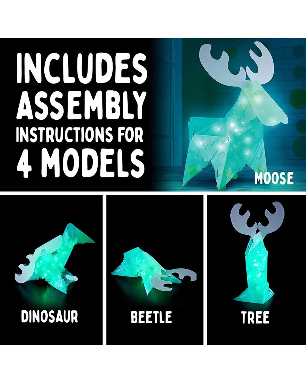 Thames & Kosmos Creatto Moose Light-Up Crafting Puzzle Kit