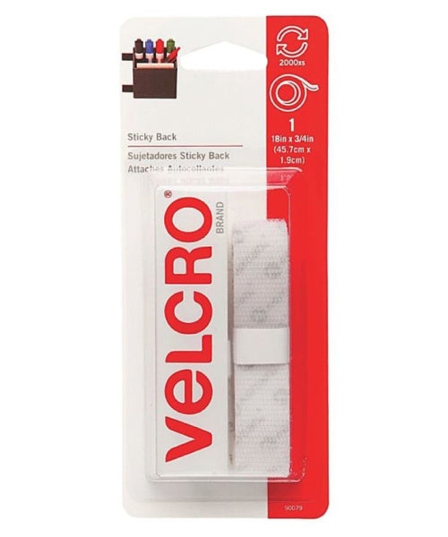 Velcro Tape 18X3/4 Incheswhite