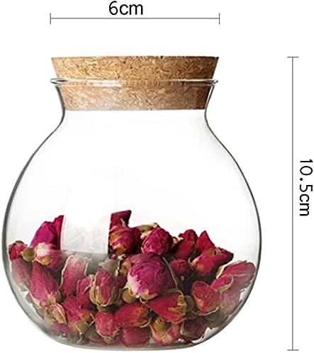 1Chase Borosilicate Glass Storage Jar With Airtight Bamboo Lid 500 ML Pack of 4