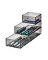 Sarrah Tanno RPET Stack & Slide Organizers Set of 3 Matte Black