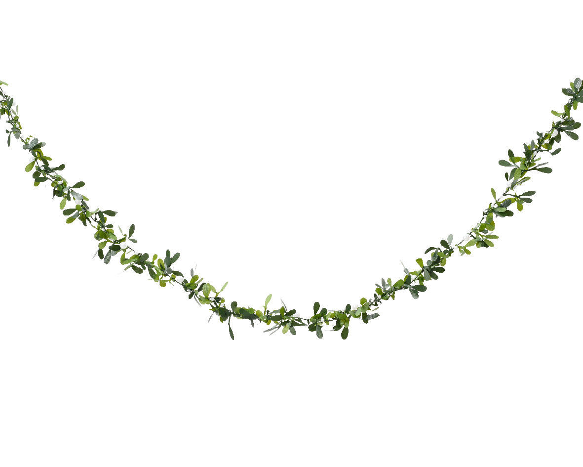 Homesmiths Mistletoe Garland PVC White Beads