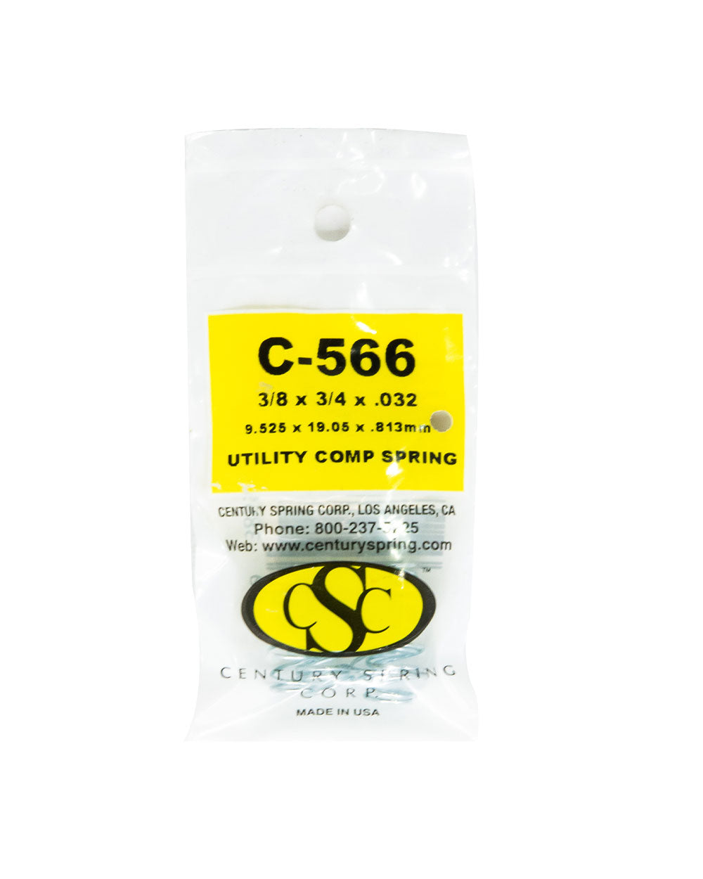 Utility compression spring 6 Pack 3/8"x 3/4"x .032"