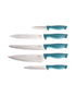 Spice By Tia Mowry Savory Saffron 14 Pieces Cutlery Set With Rubberwood Block Mint