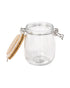 Tala 700ML Glass Jar with Bamboo Clip Top Lid Stainless Steel Clips & Clear Silicone Seals