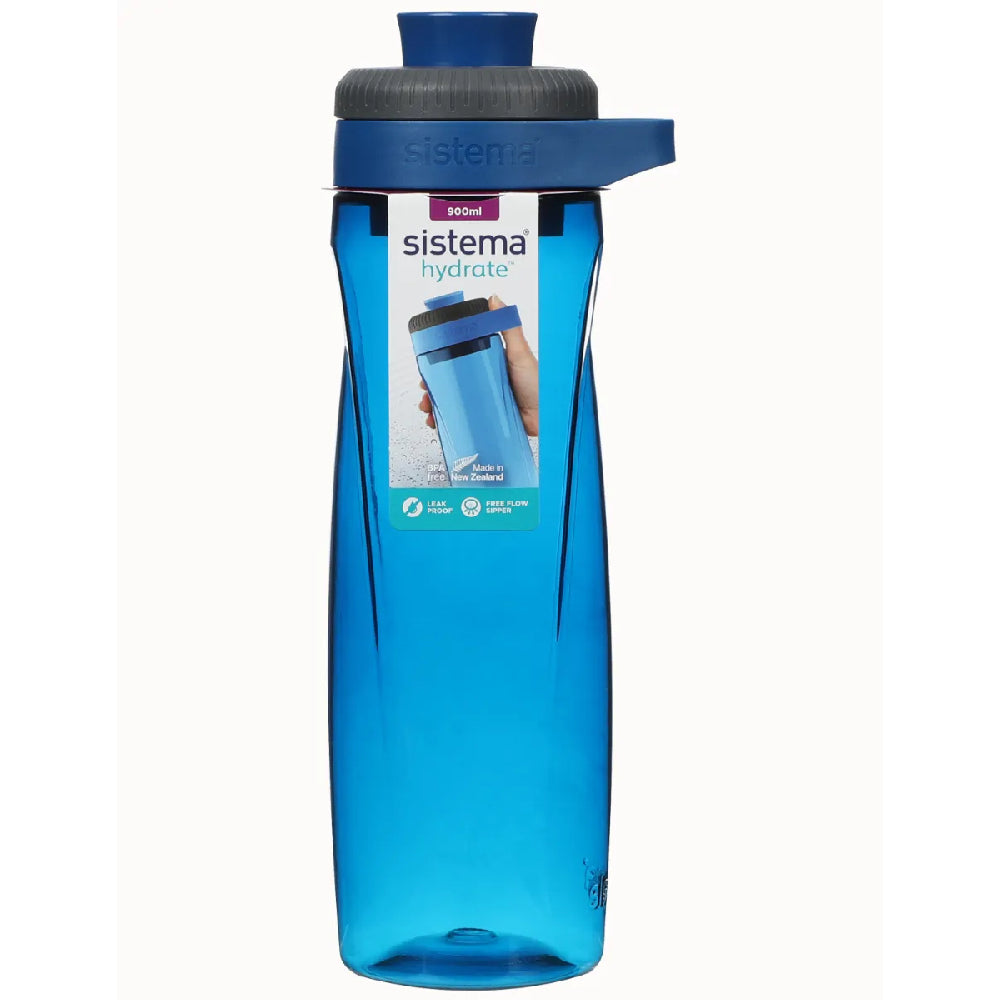 Sistema 900ML Twist n Chug lid Bottle Blue